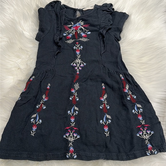 Zara | Dresses | Zara Grey Embroidered Dress | Poshmark